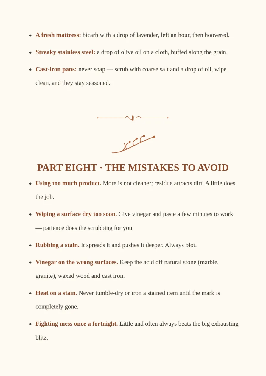 The mistakes to avoid